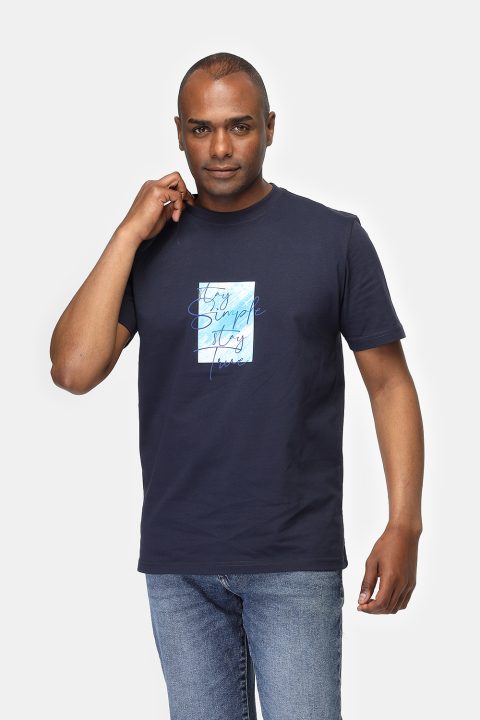 Regular Fit T-Shirt Dark Blue - Image 3