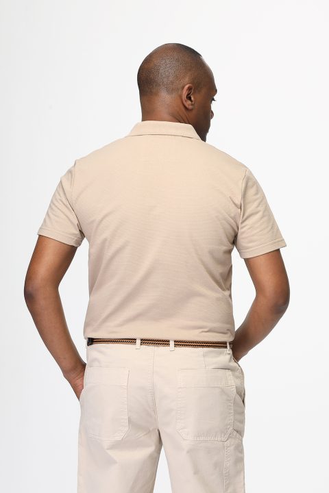 Polo Shirt Regular Fit Beige - Image 4