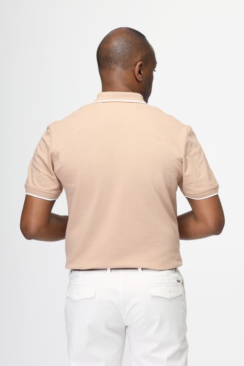Polo Shirt Regular Fit Beige - Image 4