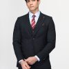 Slim Fit Suit Dark Blue - Image 4