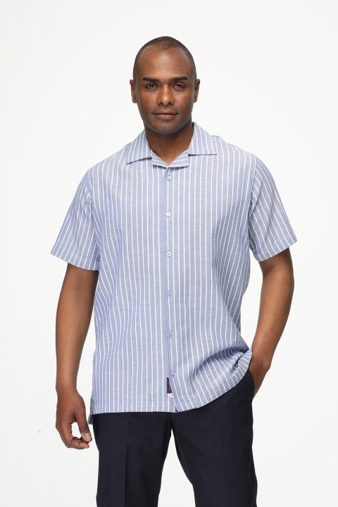 New Fit Shirt Half Blue