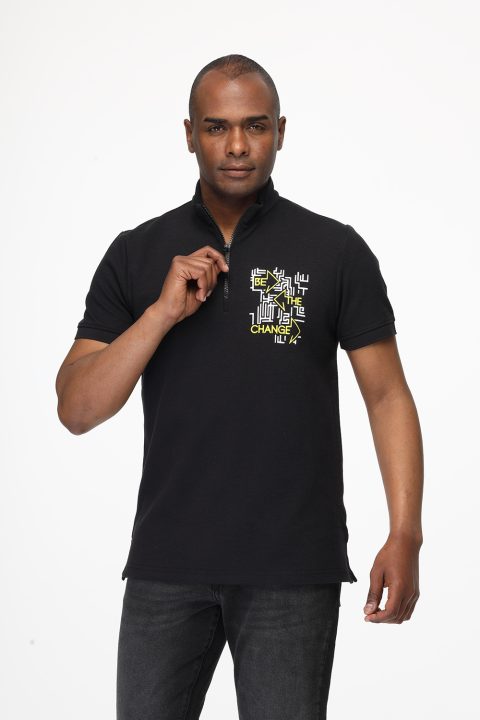 Polo Shirt Regular Fit Black - Image 3