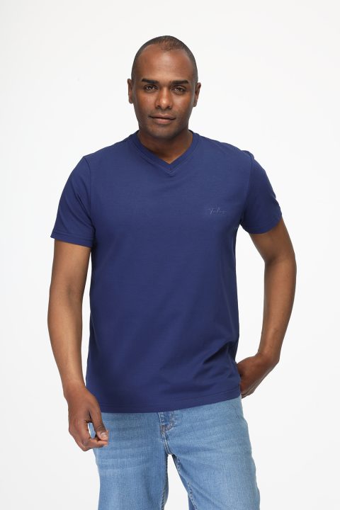 Regular Fit T-Shirt V Dark Blue