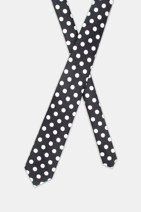 Jacquard Tie 7 cm Black - Image 2
