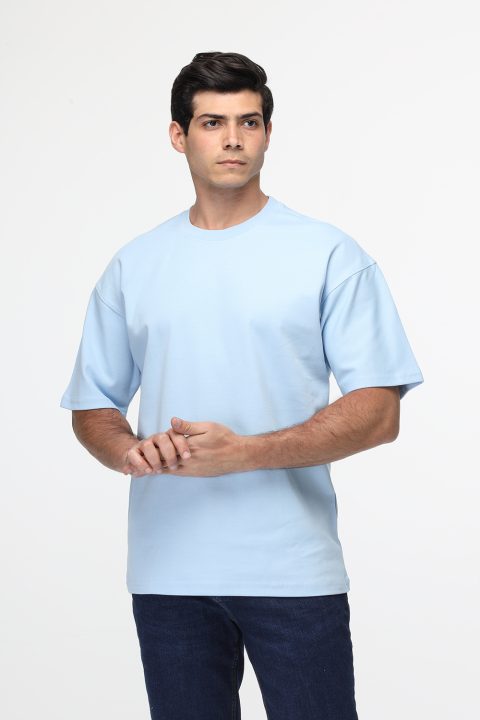 Over Size T-Shirt Light Blue - Image 3