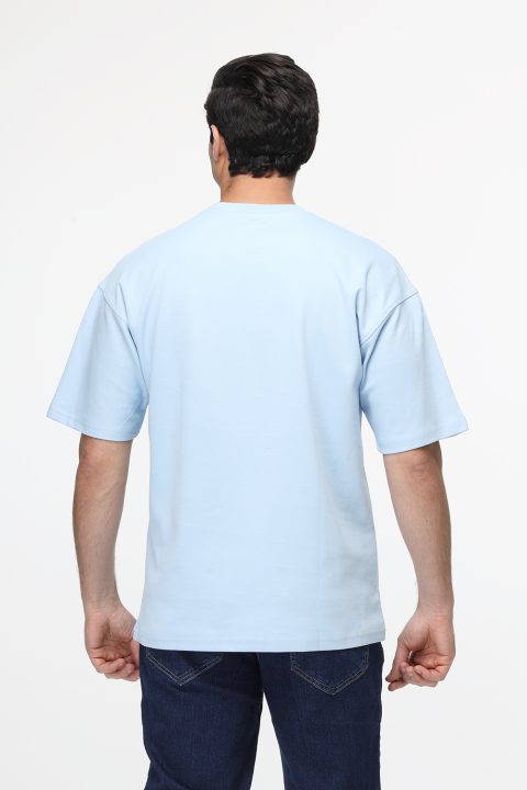 Over Size T-Shirt Light Blue - Image 4