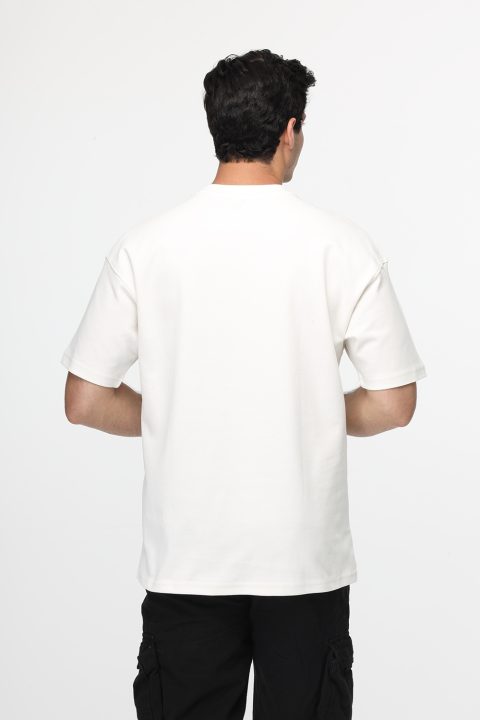 Over Size T-Shirt Off White - Image 4