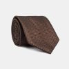 Jacquard Tie 7 cm Brown