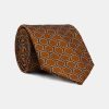 Jacquard Tie 7 cm Brown