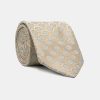 Jacquard Tie 7 cm Beige