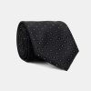 Jacquard Tie 7 cm Black