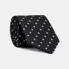Jacquard Tie 7 cm Black