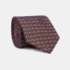 Jacquard Tie 7 cm Brown