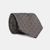Jacquard Tie 7 cm Brown