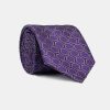 Jacquard Tie 7 cm Purple