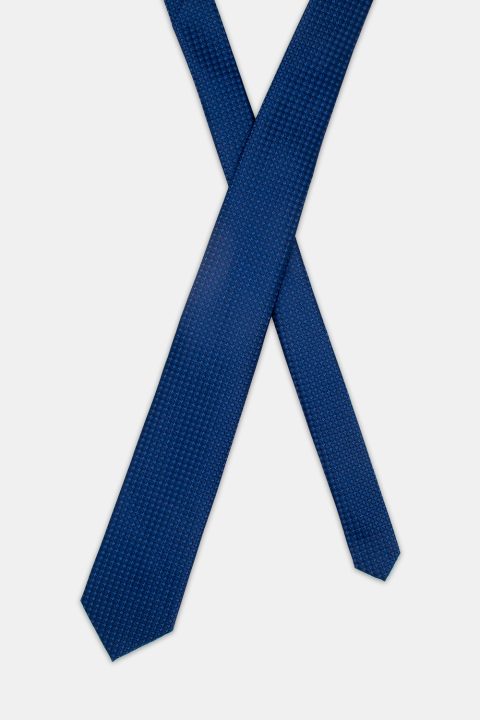 Jacquard Tie 7 cm Dark Blue - Image 2