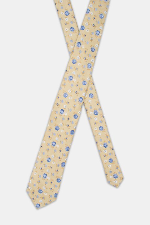 Jacquard Tie 7 cm Beige - Image 2