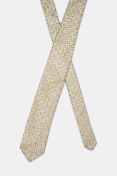 Jacquard Tie 7 cm Beige - Image 2