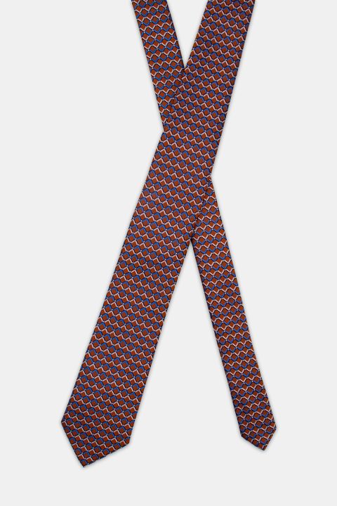 Jacquard Tie 7 cm Brown - Image 2