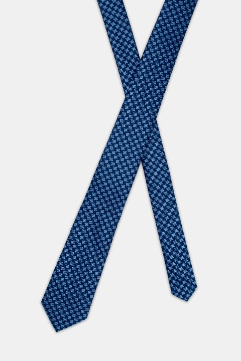 Jacquard Tie 7 cm Blue - Image 2