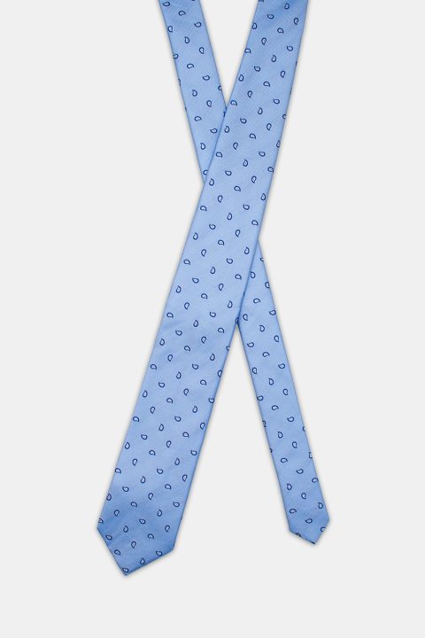Jacquard Tie 7 cm Light Blue - Image 2
