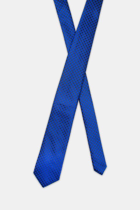 Jacquard Tie 7 cm Blue - Image 2