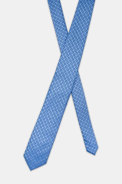 Jacquard Tie 7 cm Light Blue - Image 2
