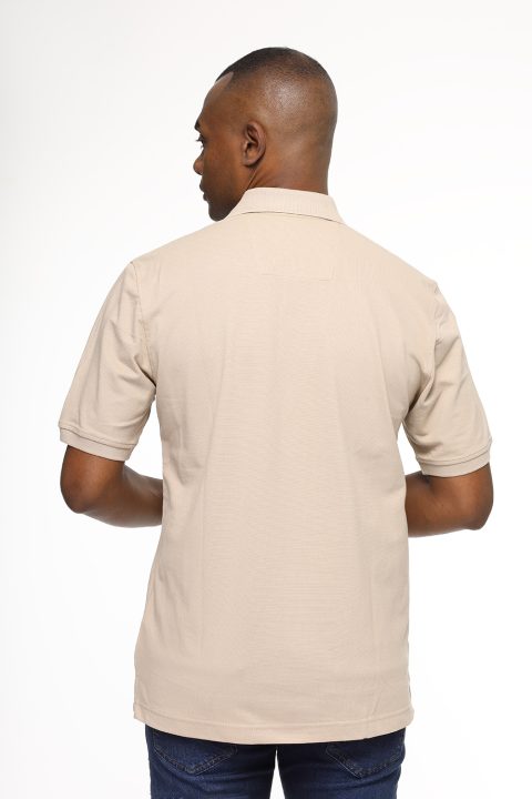Polo Shirt Regular Fit Beige - Image 3