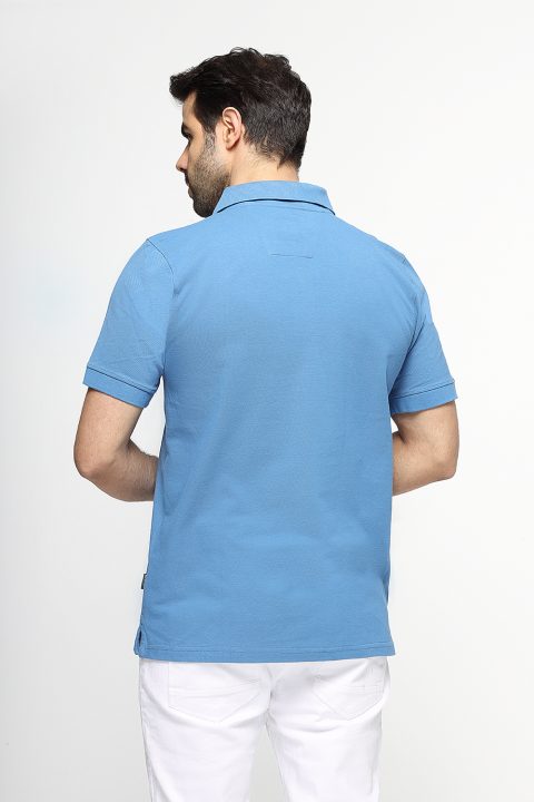 Polo Shirt Regular Fit Light Blue - Image 3